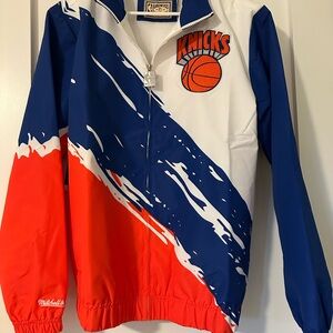 NWT NBA New York Knicks Men’s iconic windbreaker jacket. Mitchell & Ness.
